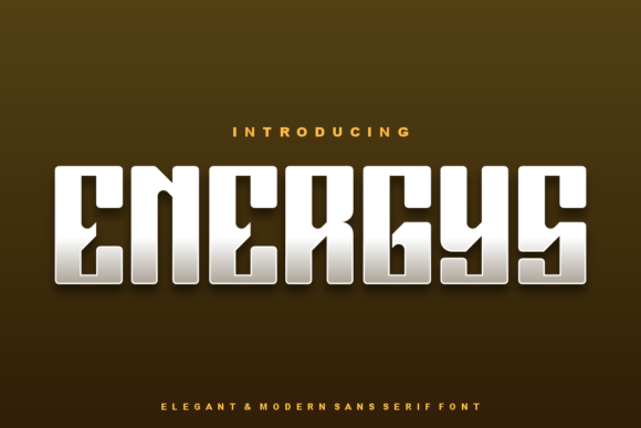 Energys: A Modern Display Font That Elevates Real Business Branding