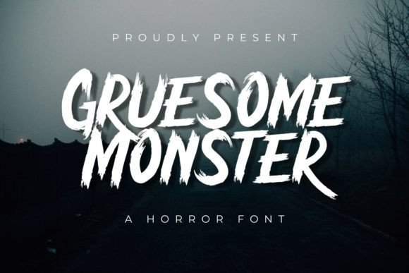 Gruesome Monster: A Spooky-Sharp Display Font for Real Branding