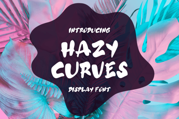 Hazy Curves Font: Playful Bold Display Type for Handmade Brands