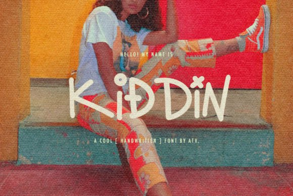 Kiddin: A Handwritten Display Font That Grabs Attention