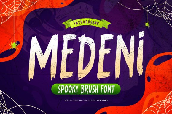 Medeni: A Spooky Brush Display Font That Feels Alive
